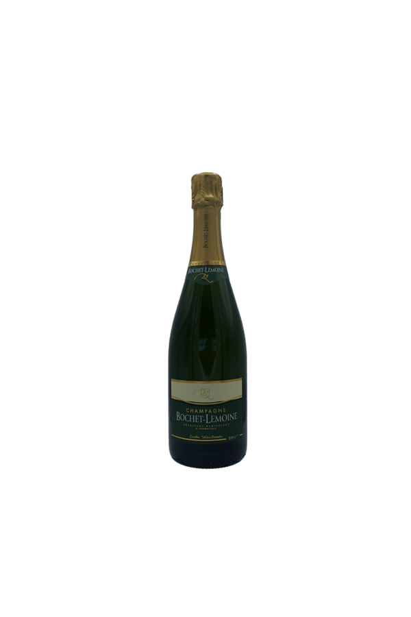 Photo Brut, appellation Champagne. 21.50€, finesse, notes d'abricot et de pêche, 8°C.